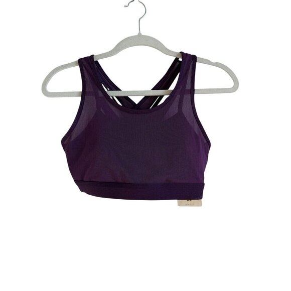 Fabletics Faye Mesh High Impact Sports Bra Luxe Purple Women’s Size Small NEW - Picture 1 of 11